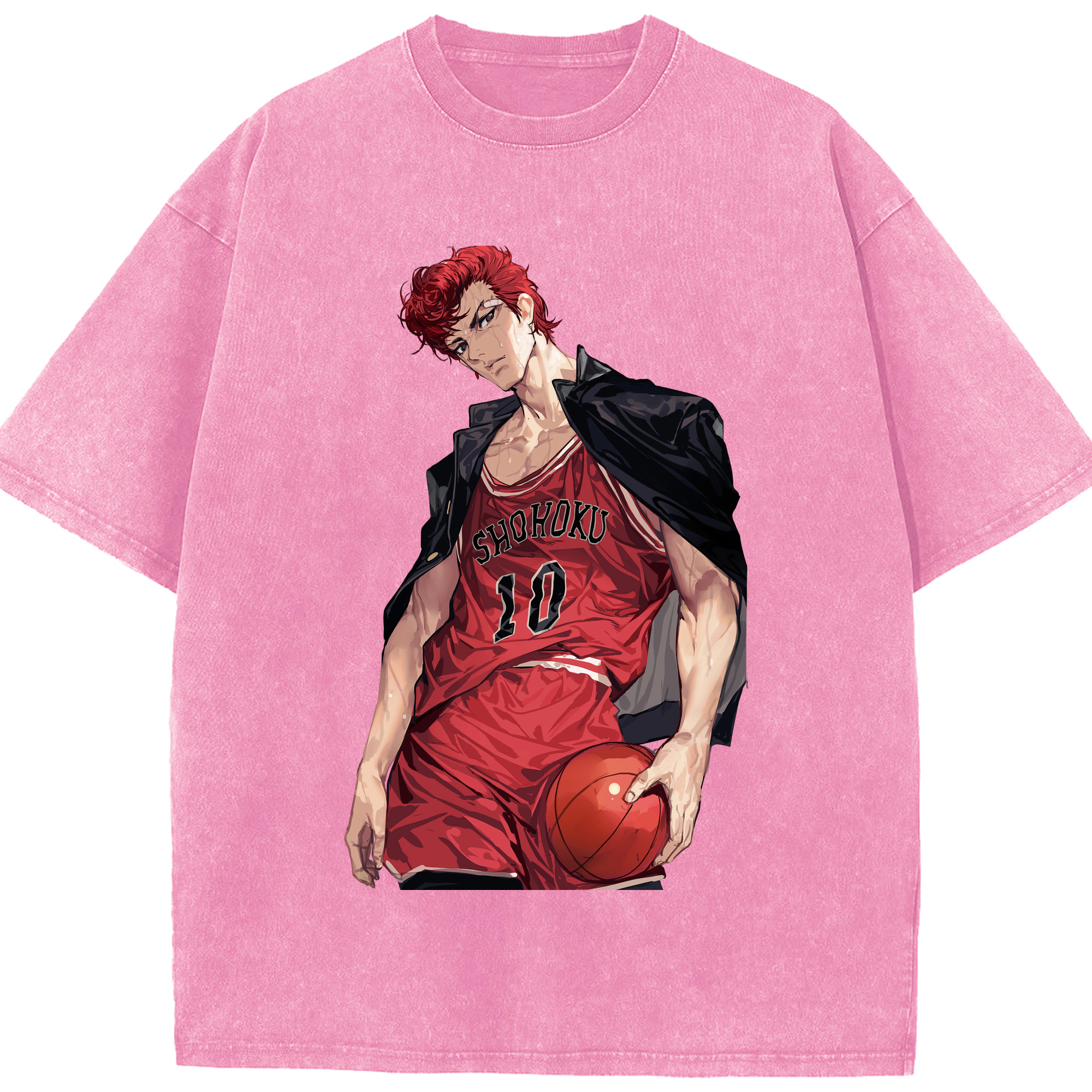 （画像用） SLAM DUNK／スラムダンク 綿100% ヴィンテージ風 半袖Tシャツ（フロントプリント）
